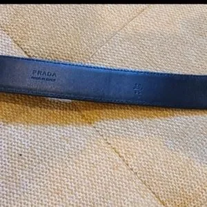 PRADA Square Logo Plate Saffiano Leather Belt Prada | Accessories | Prada Square Logo Plate Saffiano  main image 3